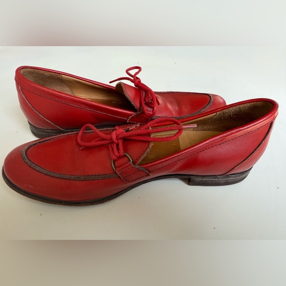 Moma Brick Red Leather Loafers Sz 10 - worn only a few times! - Picture 1 of 8